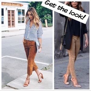 Rag & Bone Skinny Loden  Suede Pants, sz 27 Amazing!